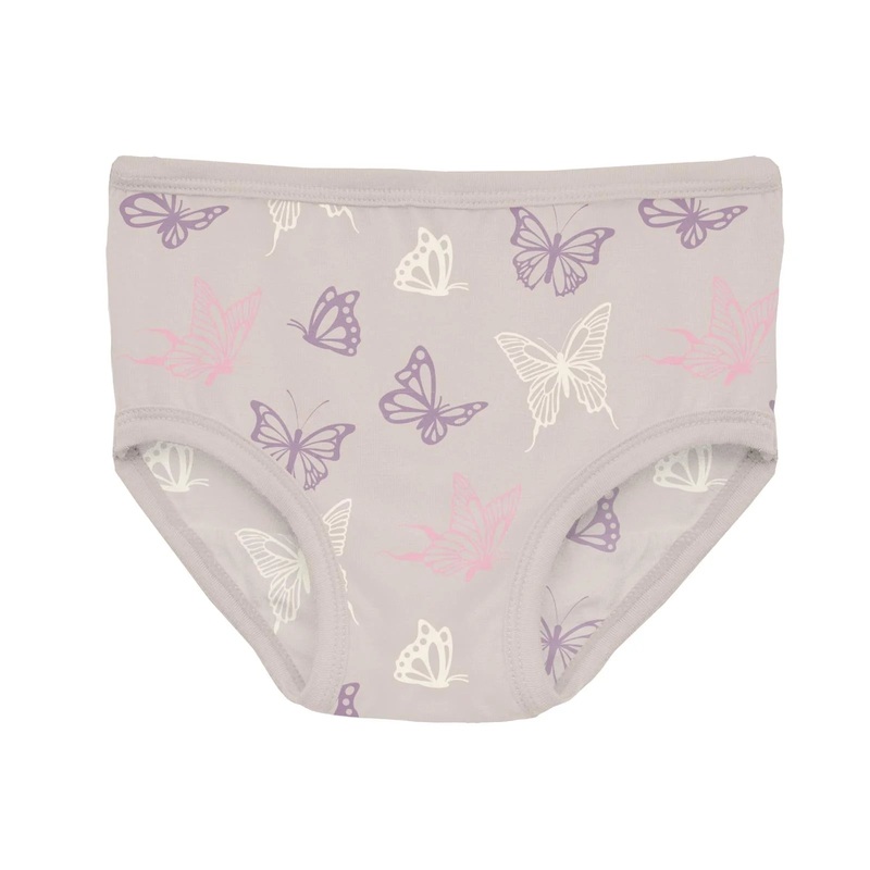Kickee Girl's Underwear - Latte Butterflies