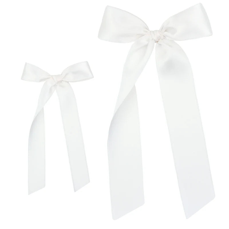 Large Satin Long Bow- Rainbows by paulette