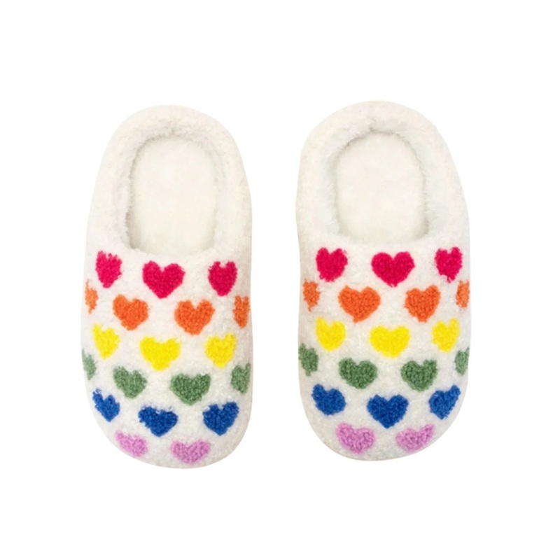 Living Royal Rainbow Hearts Slippers