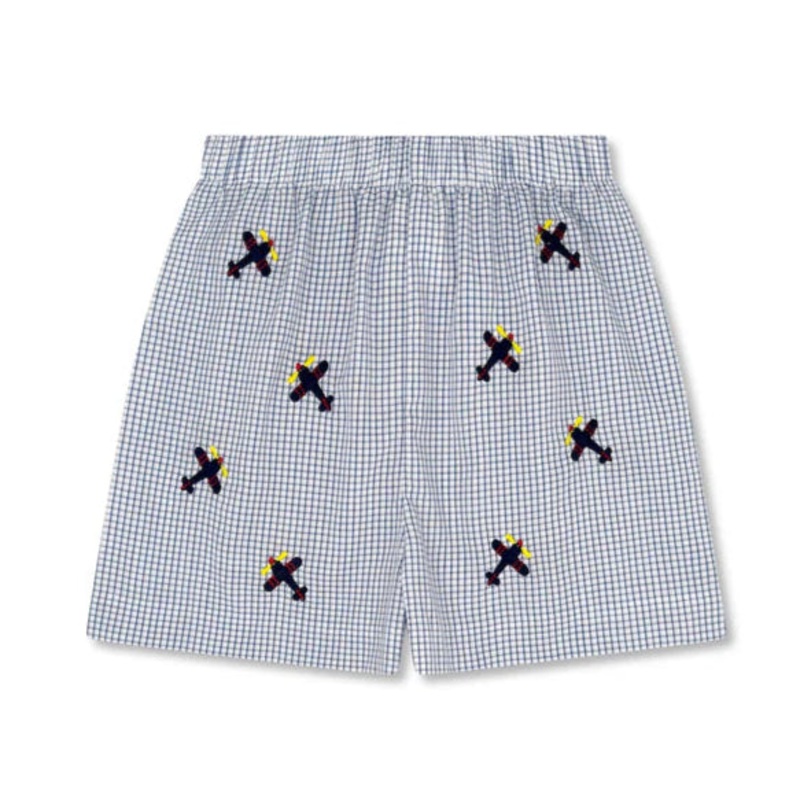 Lullaby Set Jackson Short - Newberry Navy Windowpane