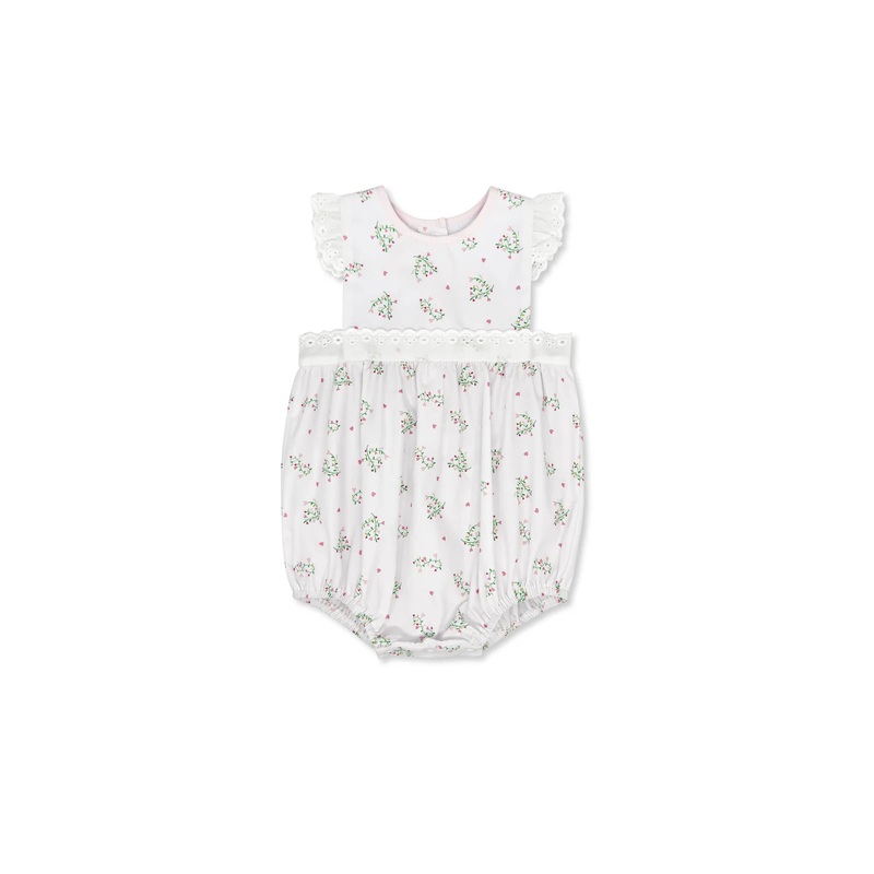 Lullaby Set Pinafore Bubble - Love You Bunches, Peony