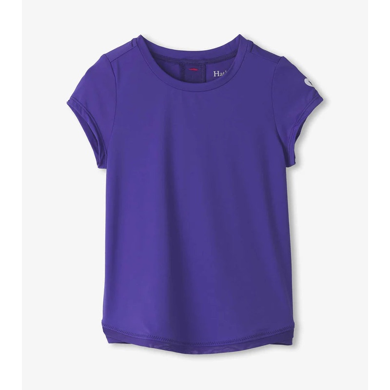 Purple Opulence Mesh Trim Tee