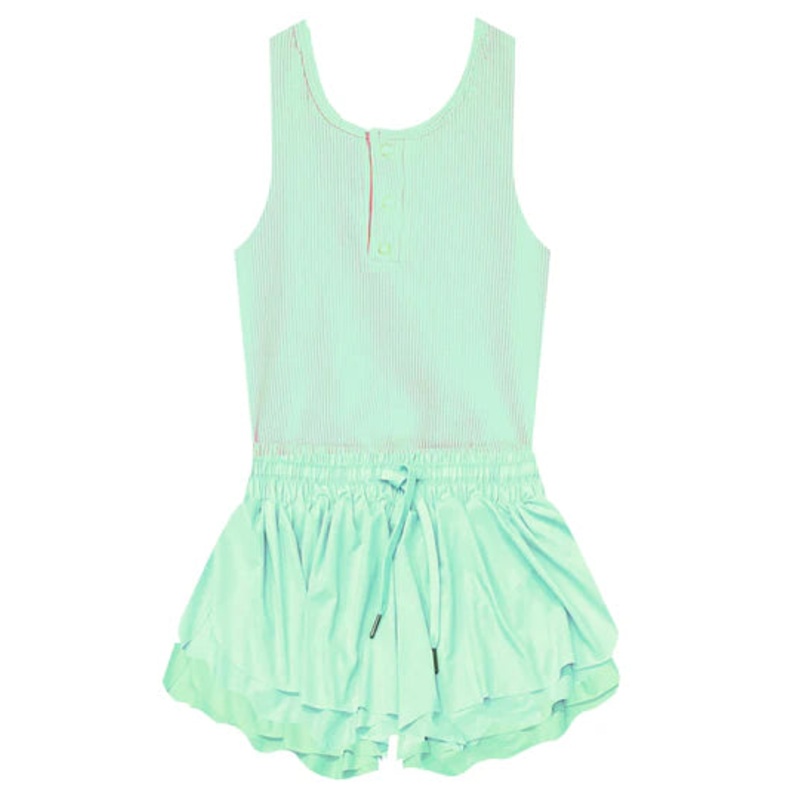 Tractr Racerback Dance Romper - Mint