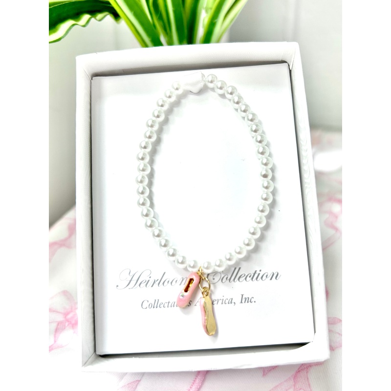 Ballet Shoe Pearl Stretchy Bracelet