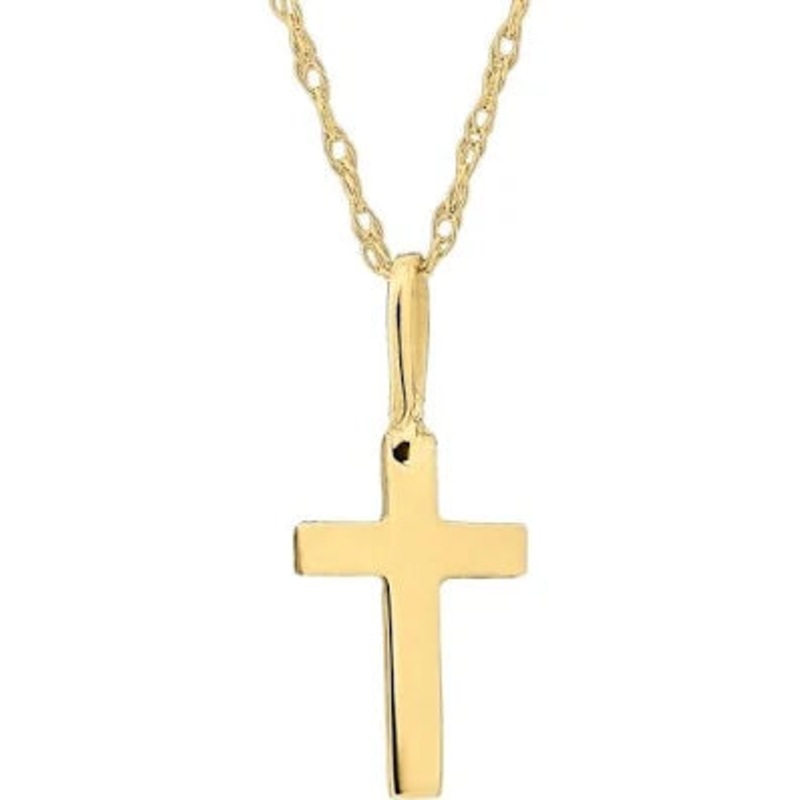 Collectables Gold Plain Cross Necklace