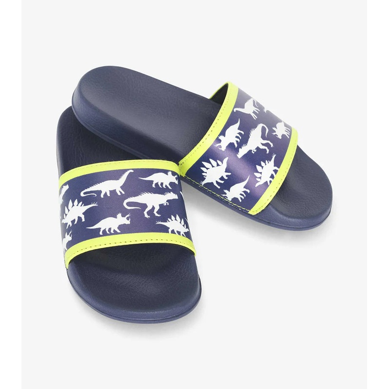 Hatley Dinosaur Slide On Sandals - Patriot Blue