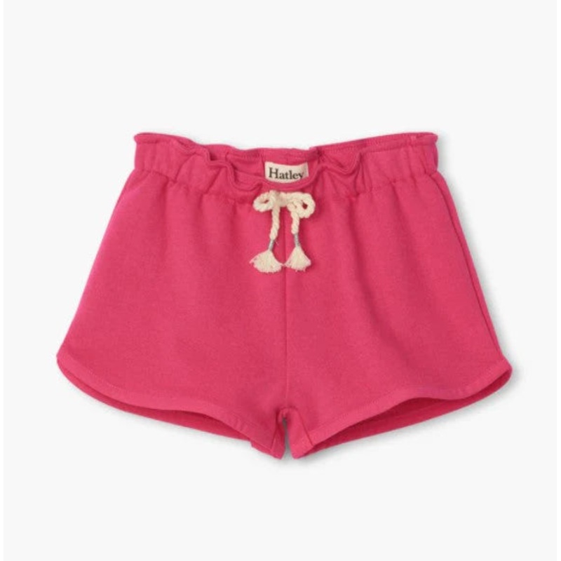 Hatley Fuchsia Knit Paper Bag Shorts