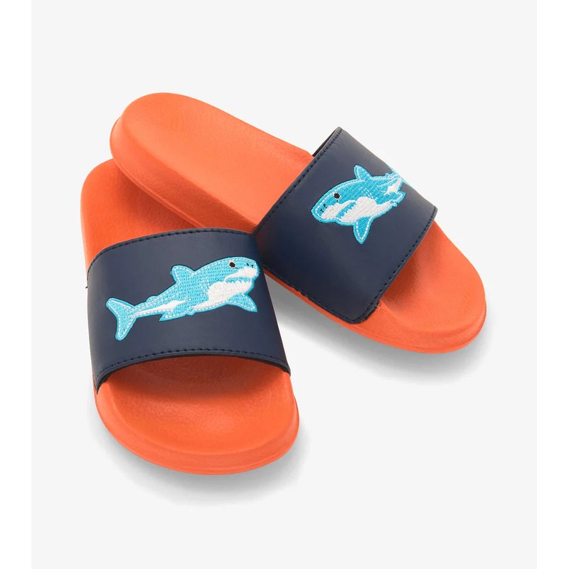 Hatley Shark Slide On Sandals - Carrot