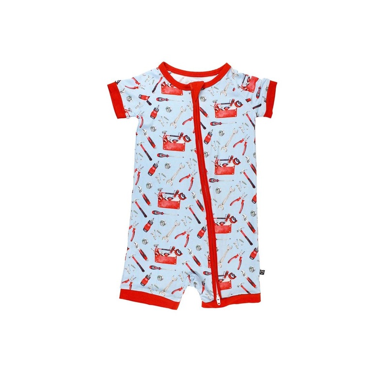 Lev Baby Matt Tools Shorts Zippered Romper