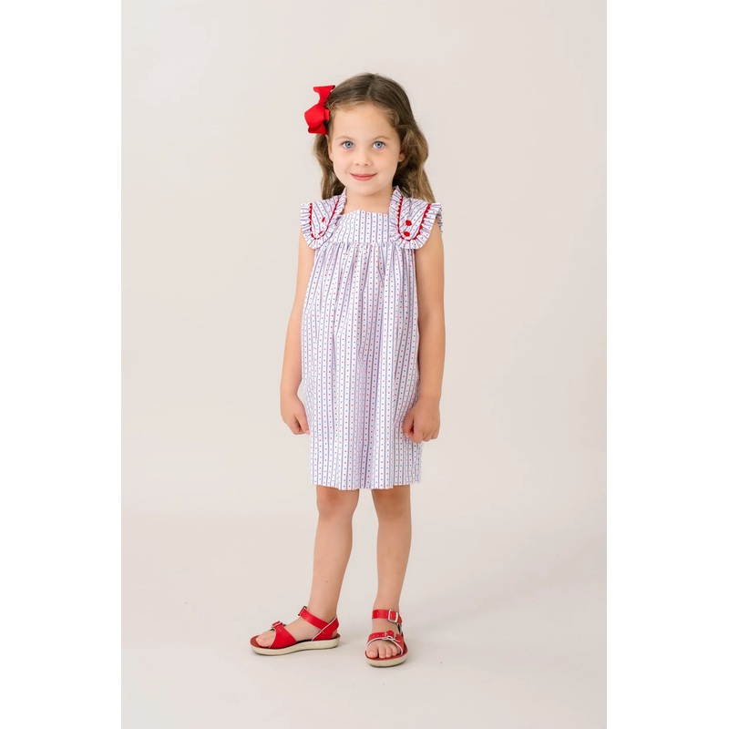 Lullaby Set Frances Flap Dress - All American, Relay Red