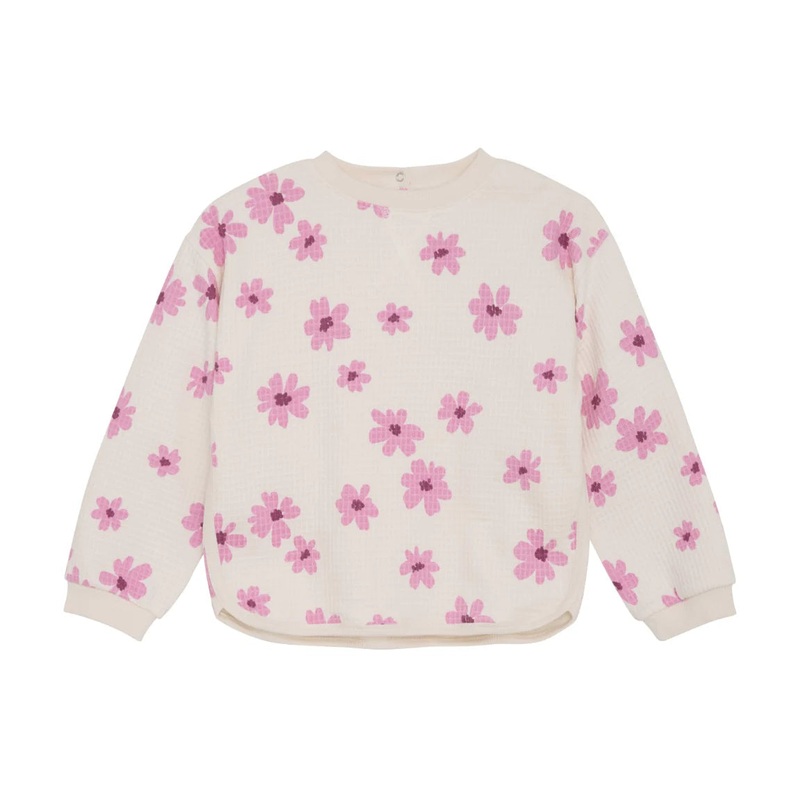 Minymo Long Sleeved Sweatshirt Set with Flowers