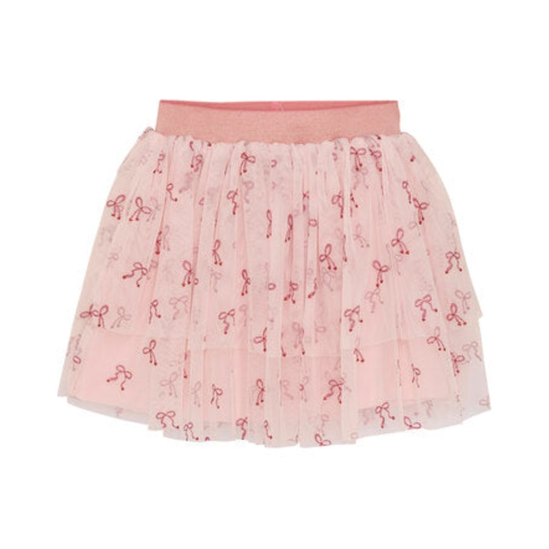 Minymo Pink Glitter Bows Tulle Skirt
