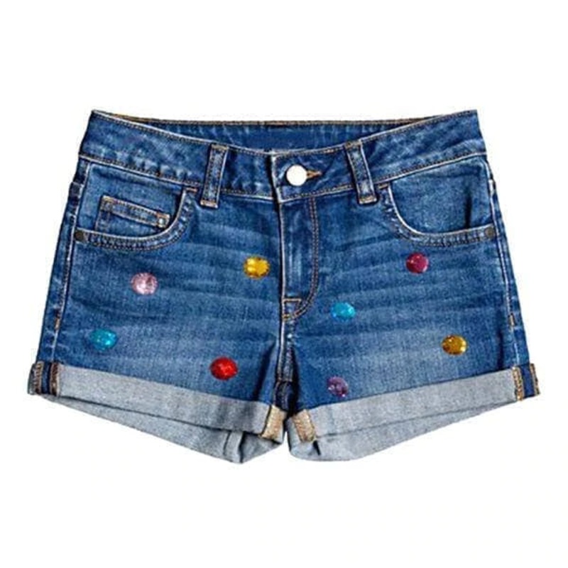 Rainbow Gem Denim Shorts