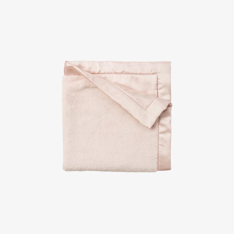Satin Trim Flannel Fleece Security Blankie - Pink