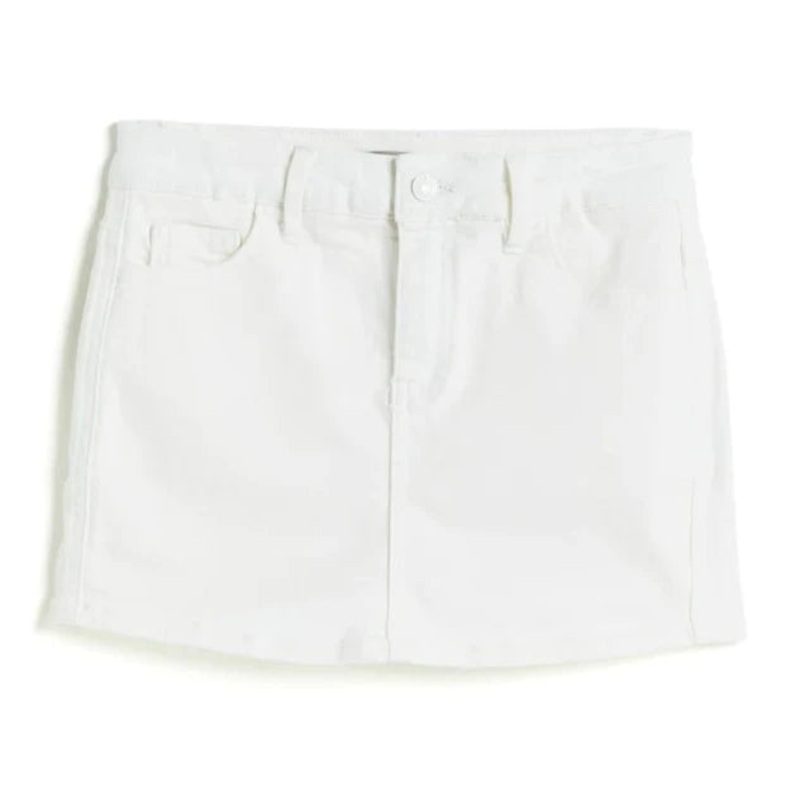Tractr White Denim Skort