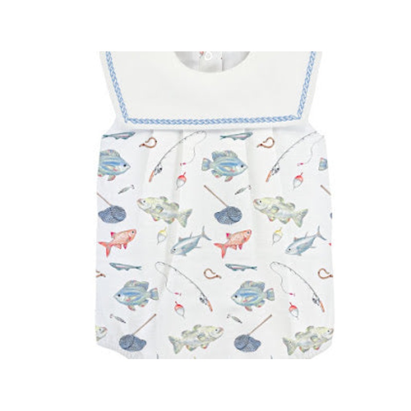 Baby Club Chic Fishing Day Sailor Bib Bubble