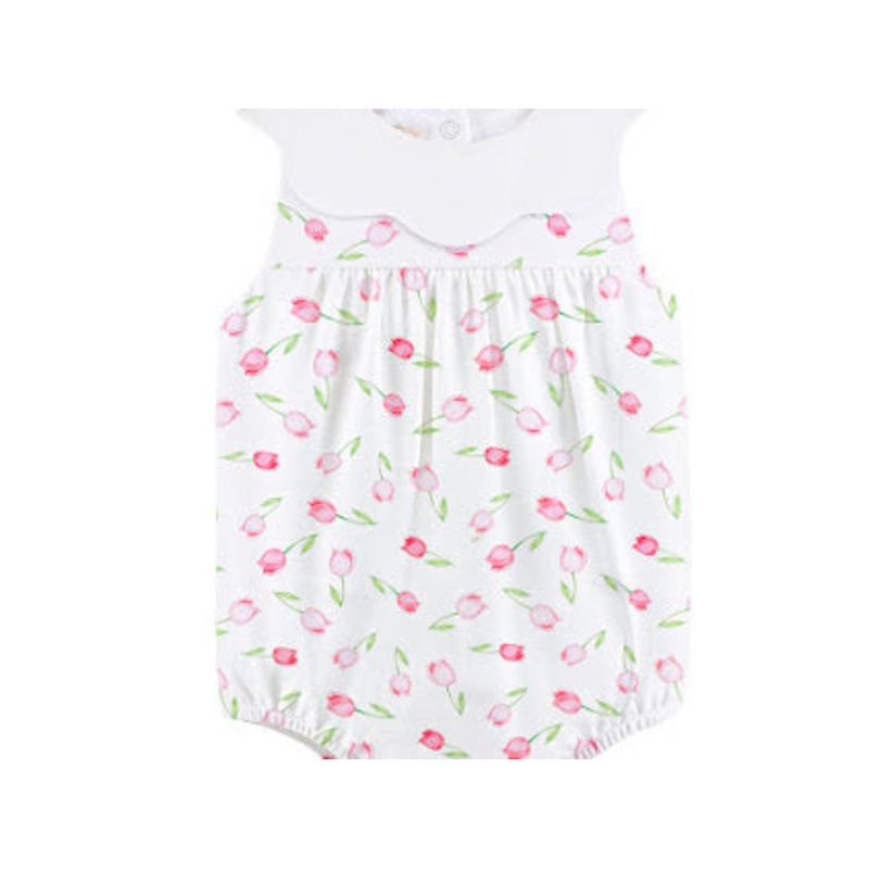 Baby Club Chic Pink Tulips Bubble w/ Collar