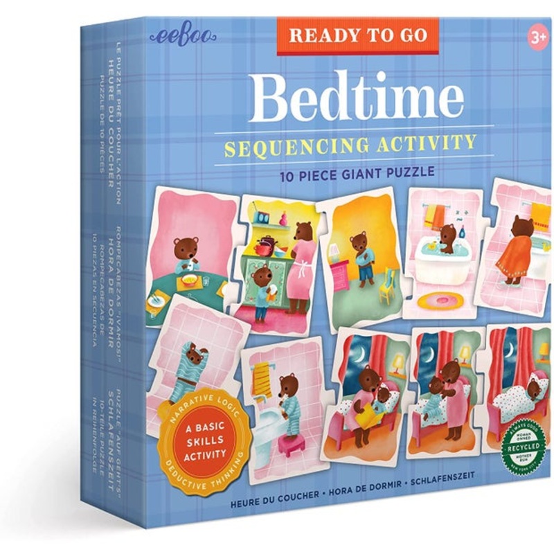 Eeboo Bedtime Sequencing Activity 10pc Giant Puzzle