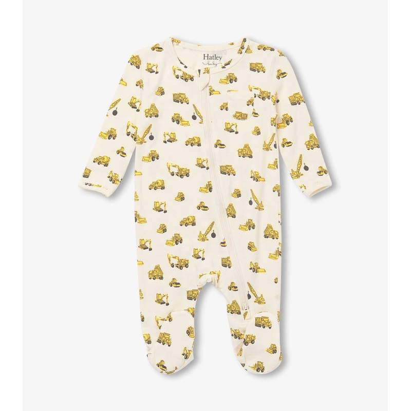 Hatley Under Contruction Footed Coverall