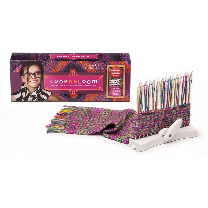 Loopdeloom Spindle Weaving Loom Kit - Friendship Bracelet Maker