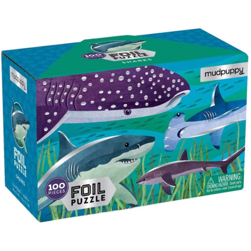 Mudpuppy 100Pc Sharks Foil Puzzle