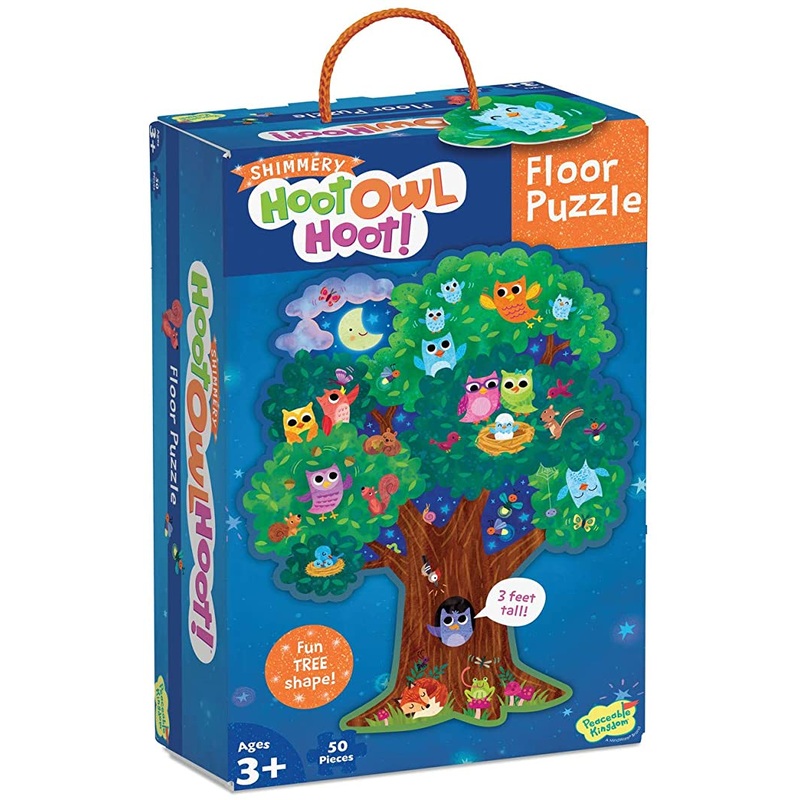 Shimmery Hoot Owl Hoot Floor Puzzle- 47pcs