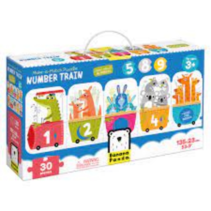 Banana Panda Make A Match Number Train Puzzle
