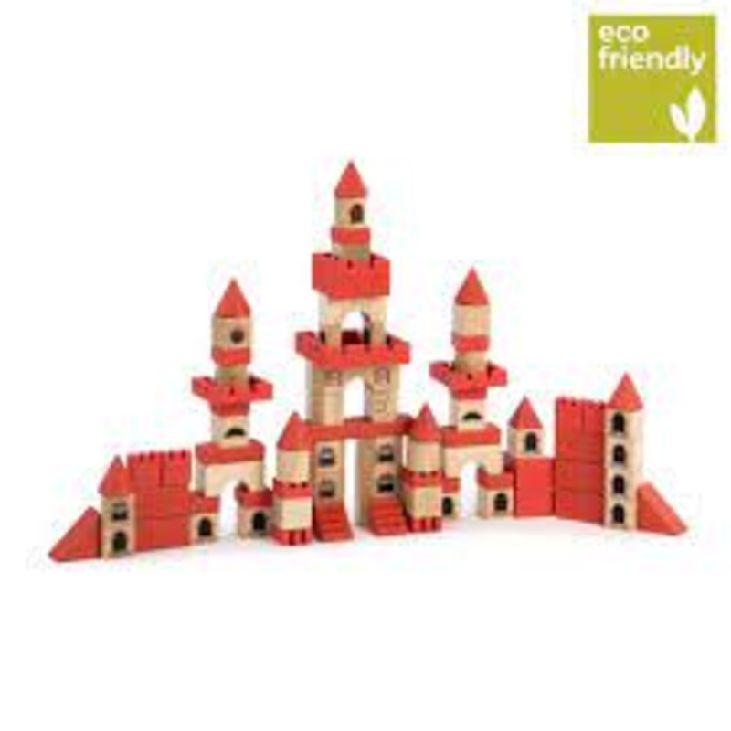 Miniland 100Pc Wooden Stacking Castle