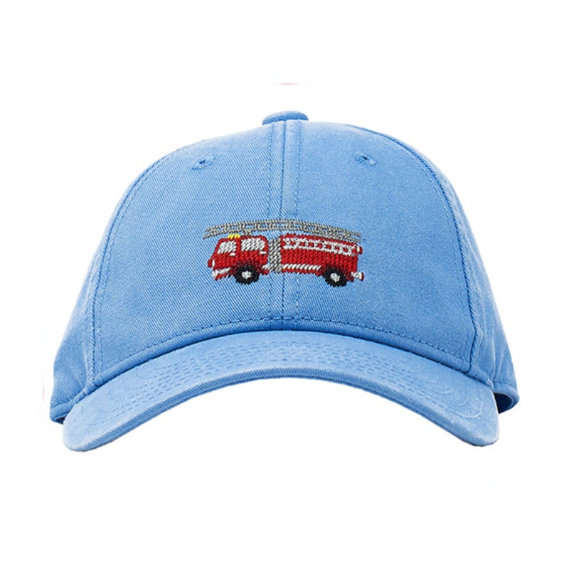 Harding Lane Baseball Hat Firetruck on Blue