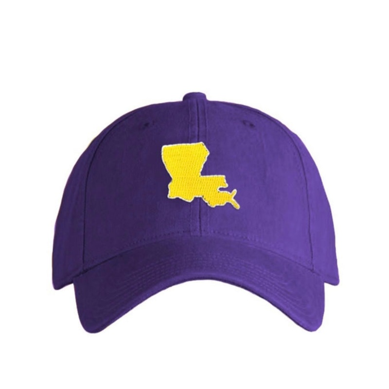 Harding Lane Baseball Hat Louisiana On Purple