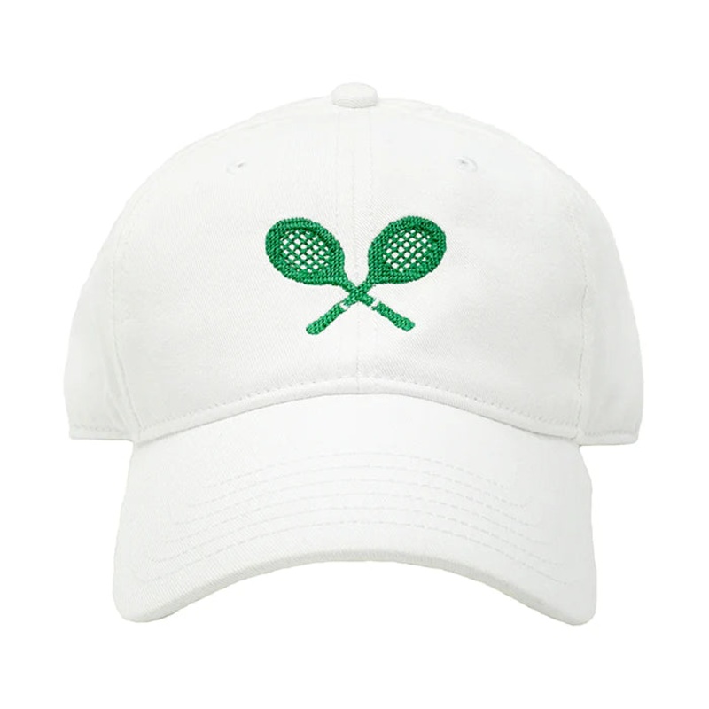 Harding Lane Baseball Hat Tennis Racquets on White