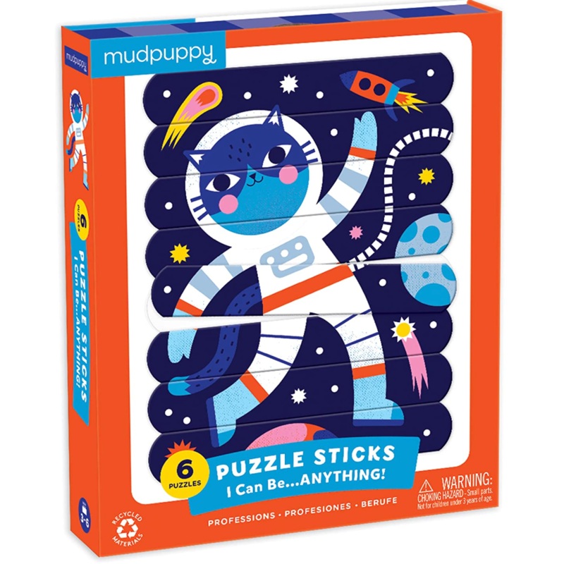Mudpuppy 6 Puzzle Sticks - I Can Be Anything