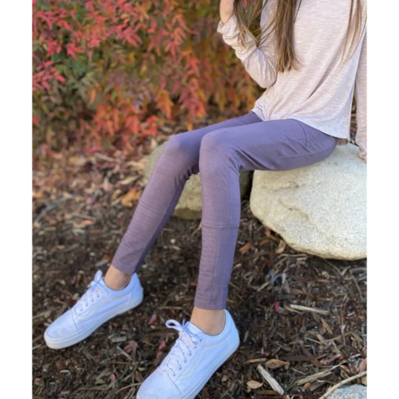 Paper Flower Super Moto Leggings - Grape
