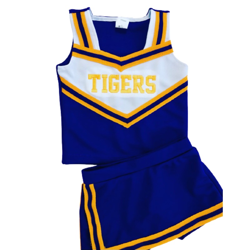Purple/Gold Tigers Cheer 2Pc Uniform