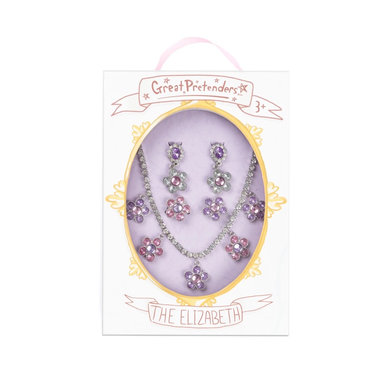 The Audrey - Pink/Pearl 5Pc Chunky Jewelry Set