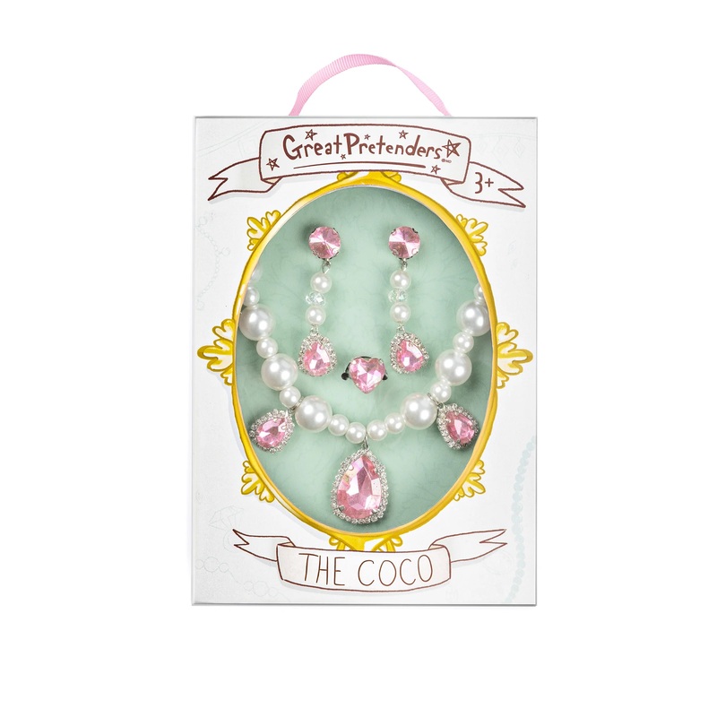 The Coco - Pink/Pearl 4Pc Chunky Jewelry Set