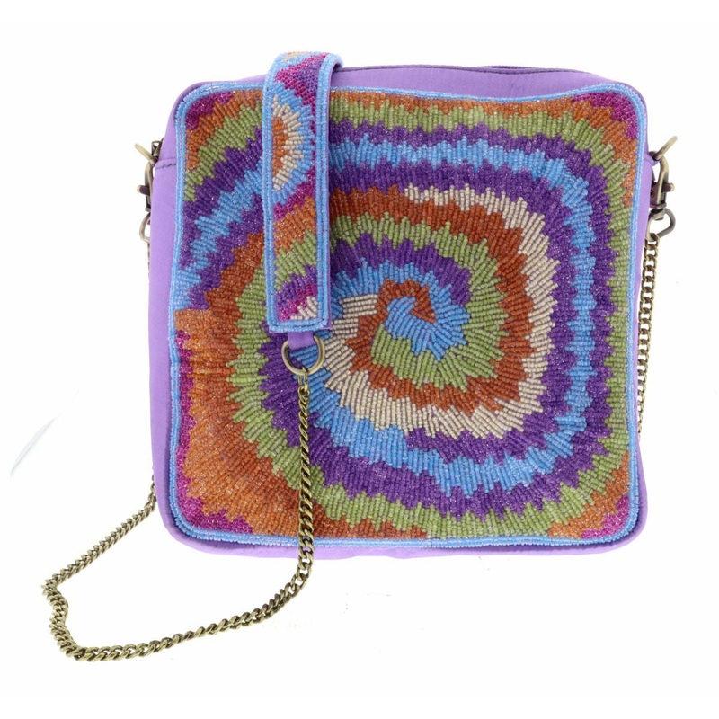 Too Groovy Beaded Crossbody Purse