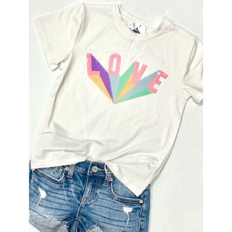 Belle Cher LOVE Sequin Tee