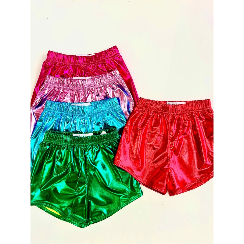 Blended Spirit Red Metallic Shorts