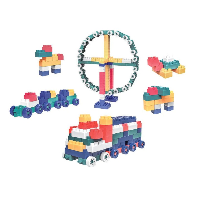 Building Blocks Playset in a Whale Carrying Case