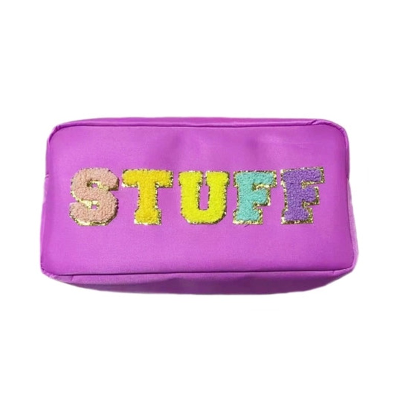 Nylon Varsity Purple Pouch - STUFF
