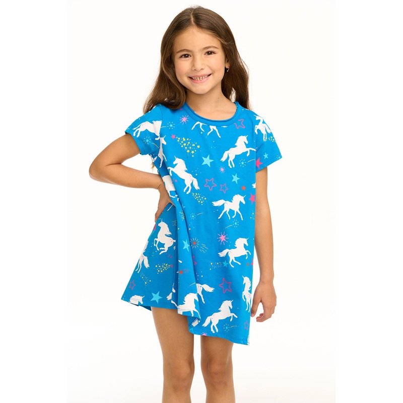 Chaser Unicorn Galaxy Knit T-Shirt Dress