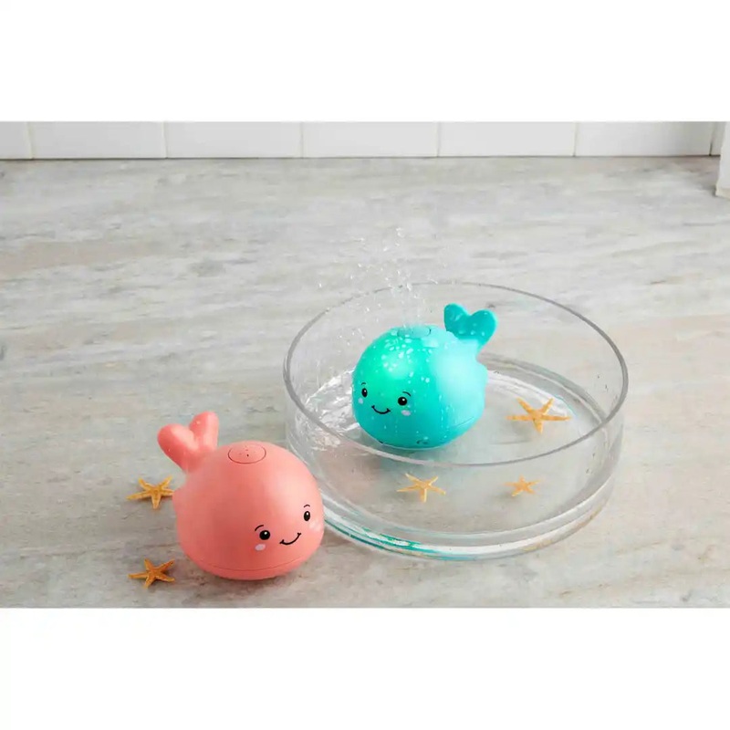 Light Up Spray Whale Bath Toy