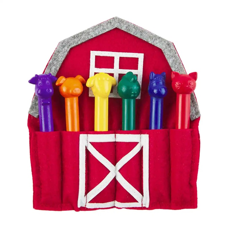 Mud Pie Crayon Holder Set - Barn