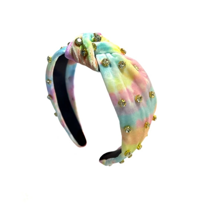 Tie Dyed Jewel Knot Headband