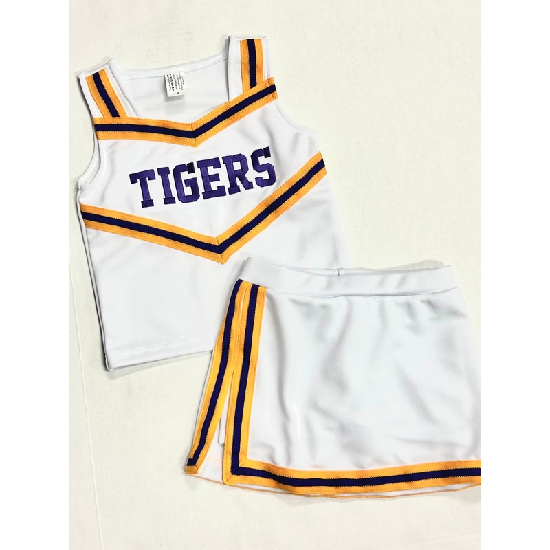 White Tigers Cheer 2Pc Uniform