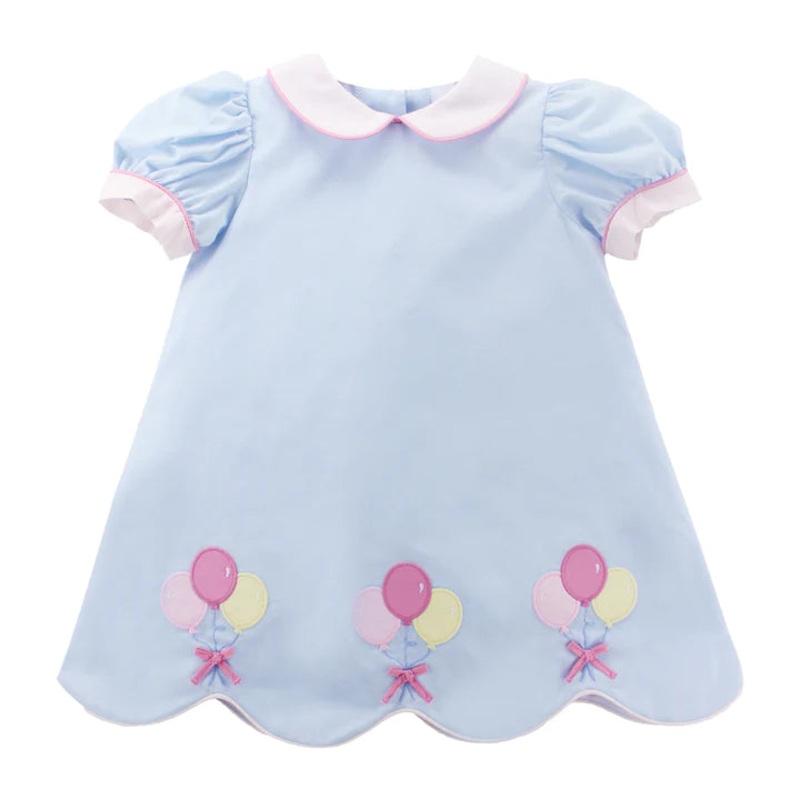 Zuccini Blue Balloons Kendall Birthday Dress