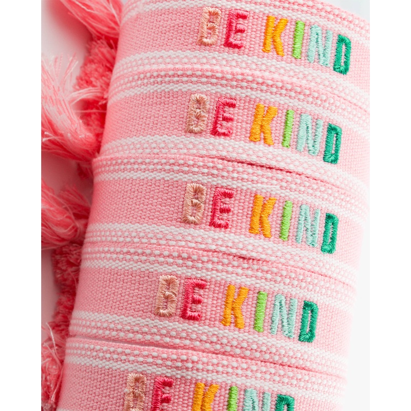 Colorful Embroidered Bracelets | Blush | Be Kind