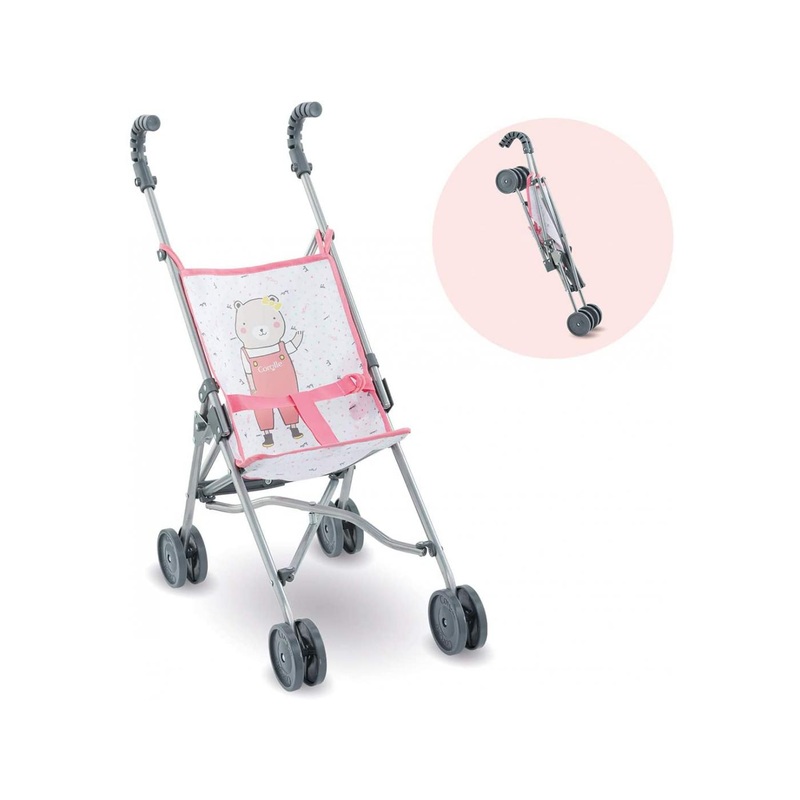 Corolle Doll Sized Pink Umbrella Stroller