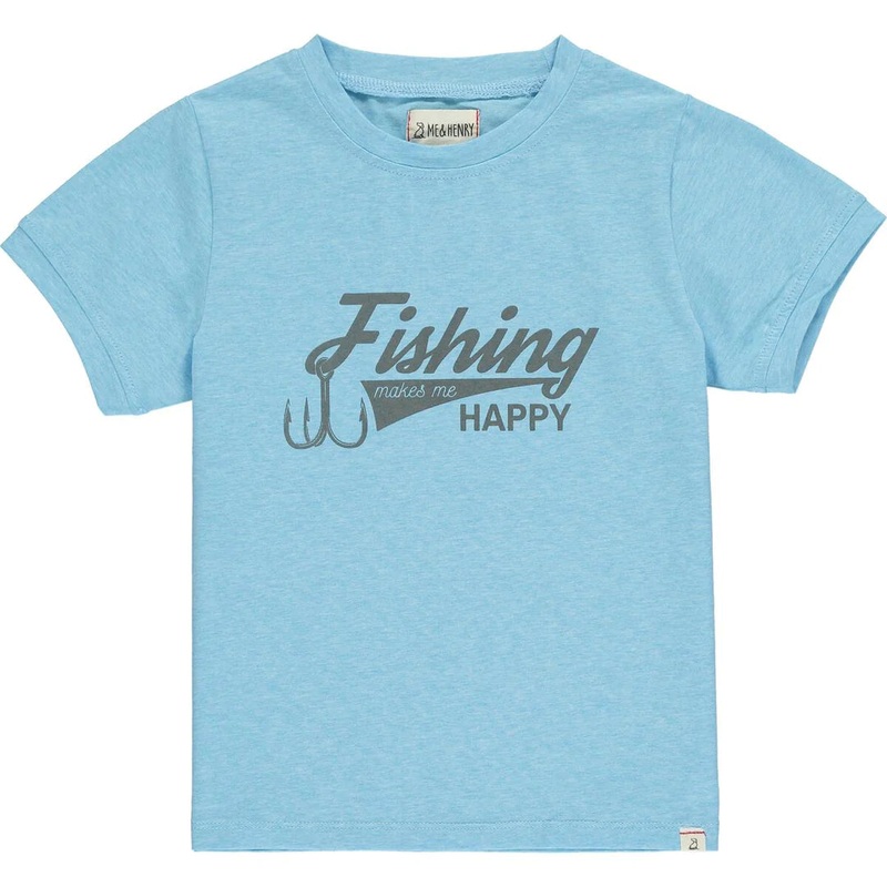 Falmouth Tee Happy Fishing Aqua